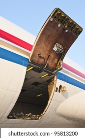 Cargo Compartment Door Of An Airplane At The Airport