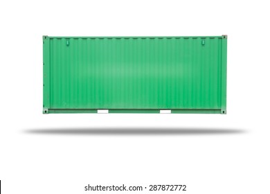 Cargo Container Isolated On Over White Background