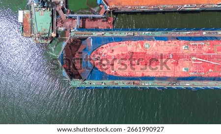 cargo container ship at dry dock concept maintenance service working in the sea. Insurance and Maintenance Cargo Ship concept. Freight Forwarding Service maintenance