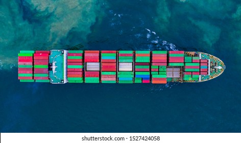 Cargo containers ship logistics transportation Container Ship Vessel Cargo Carrier. import export logistic international export and import services export products worldwide