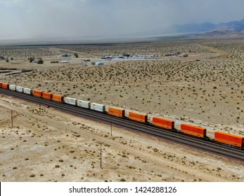 Cargo Locomotive Railroad Engine Crossing Arizona Stock Photo (Edit Now ...