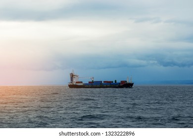 Cargo Ship Barge Containers On Sea Stock Photo 1323222896 | Shutterstock