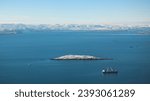Cargo Ship Crossing Paths in Frobisher Bay