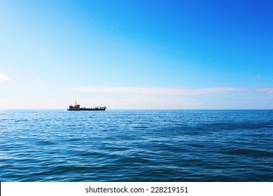 Cargo Ship In Ocean