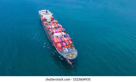 Cargo Ships With Full Container Receipts To Import And Export Products Worldwide