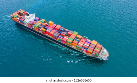 Cargo Ships With Full Container Receipts To Import And Export Products Worldwide