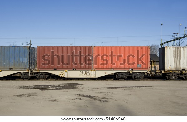 Cargo wagons on a sunny\
day