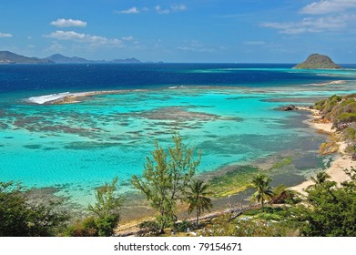 Caribbean Sea Lagoon On The Coast Of Union Island