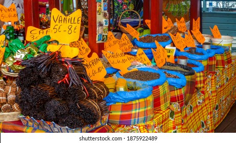 Caribbean Spice Market In The Port Of Antigua And Barbuda