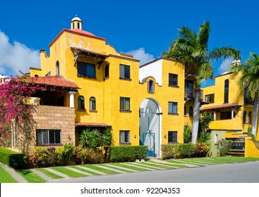 Caribbean Tropical Style House. Playa Del Carmen, Mexico.