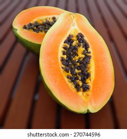 Carica Papaya With Red Flesh