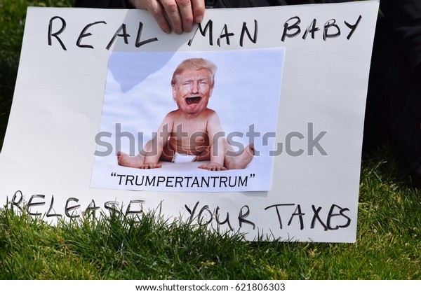 Caricature Baby Donald Trump Throwing Temper Stock Photo Edit Now 621806303