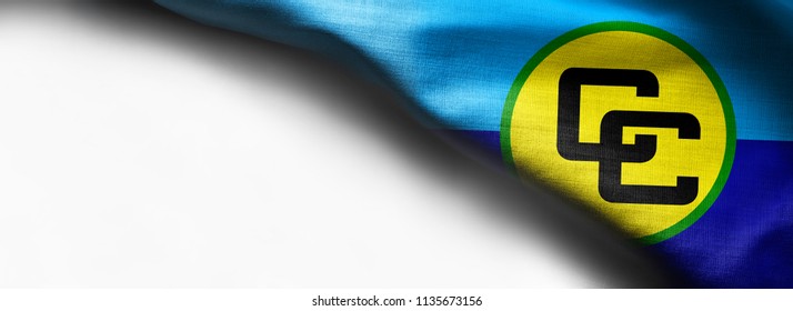 Caricom Flag On White Background