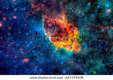 Carina Nebula in outer space. Elements of this Image Furnished by NASA
