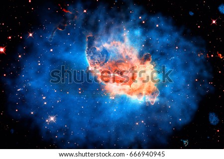 Carina Nebula in outer space. Elements of this Image Furnished by NASA