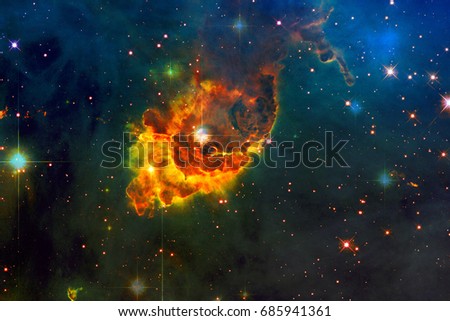 Carina Nebula in outer space. Elements of this Image Furnished by NASA