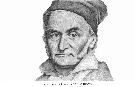 Carl Friedrich Gauss Portrait From Germany Banknotes.