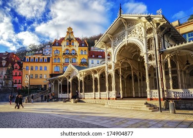 Carlsbad, the famous spa city in western Bohemia, very popular tourist destination in Czech Republic