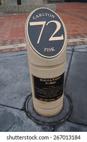 Carlton Fisk Monument At US Cellular Field In Chicago, Illinois On April 2, 2015