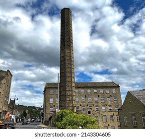 Carlton Mill And Chimney, Are Victorian Stone Buildings, In The Centre Of, Sowerby Bridge, Halifax, UK