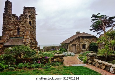 CARMEL BY THE SEA, CA -2 SEP 2016- Located In Carmel, California, The Grey Stone Tor House And Hawk Tower Were The Home Of American Poet Robinson Jeffers.