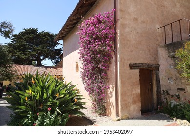 Carmel, California,USA: 4-8-2021: Carmel Mission In Carmel In California. This Is One Of The Original Missions Set Up In California