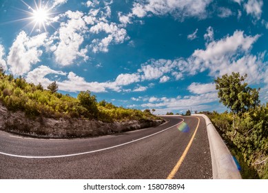 Carmel Mountain Road, Haifa, Israel. Place Where Elijah The Prophet Walked.  