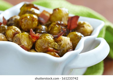 Carmelized Brussel Sprouts With Bacon