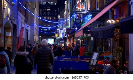 Carnaby Street In London Is A Busy Place At Christmas Time - LONDON, UNITED KINGDOM - DECEMBER 11, 2019