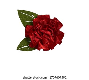 Carnation Corsage Isolated. For Parents Day Mother's Day And Teacher's Day.