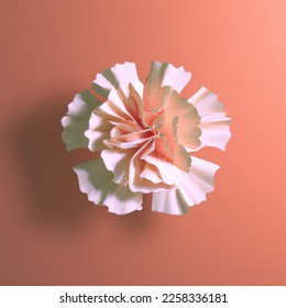carnation gradient paper art