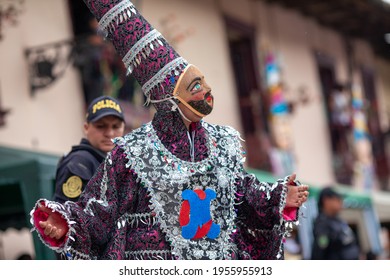 Carnival Cajamarca Musicians Dancers Parade Traditional Stock Photo ...