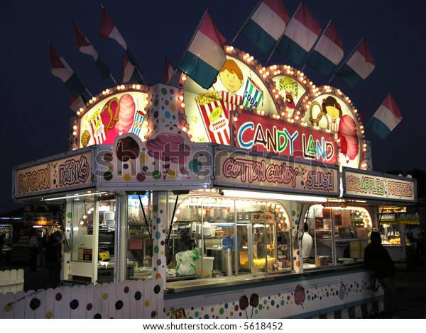 Carnival Concession Stand Cotton Candy Stock Photo 5618452 | Shutterstock