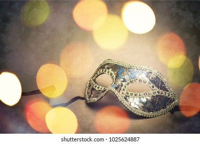 Carnival mask with glittering background - Shutterstock ID 1025624887