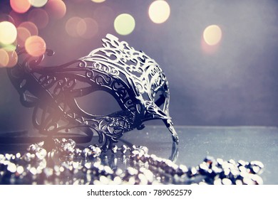  Carnival mask with glittering background. - Shutterstock ID 789052579