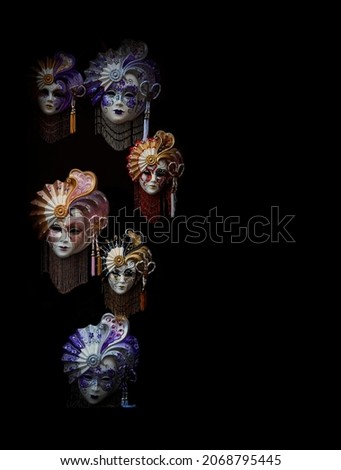Carnival masks from Venice. Italy