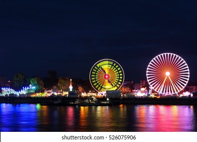 Carnival At Night With A Ferris Wheel