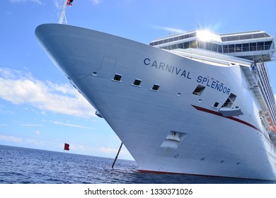 Carnival Splendor Ship Bow. Carnival Cruise Line. Bahamas, 28 May 2016 