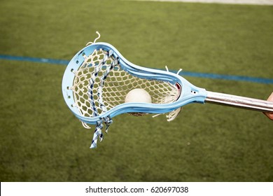 Carolina Blue Lacrosse Stick Carrying Ball Stock Photo 620697038 ...