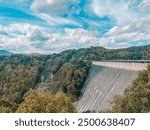 Carolina Blue Skies is the perfect backdrop for the Fontana dam  