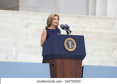 Caroline Kennedy, Ambassador To Japan And Daughter Of President John F. Kennedy, Speaks At The Lincoln Memorial August 28, 2013 In Washington, DC, 50th Anniversary Of Dr. Martin Luther King's Speech.