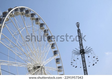 carousel ferris wheel, fair, tivoli, libori, paderborn, northrhine westfalia, germany