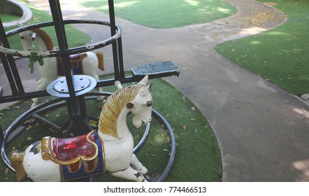 Carousel in the garden.