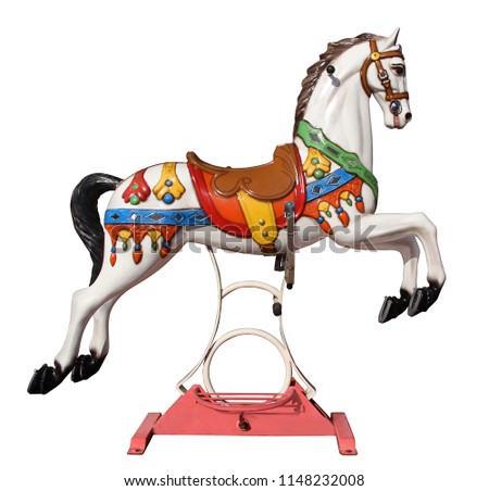 carousel horse with stand