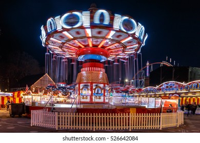 Carousel In Hyde Park In Christmas