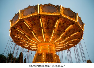 A carousel in the night