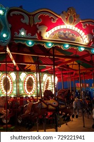 Carousel At Night Carnival Lights