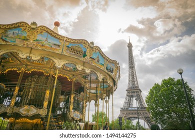 Carousel Park Near Eiffel Tower Paris Stock Photo 1494144275 | Shutterstock