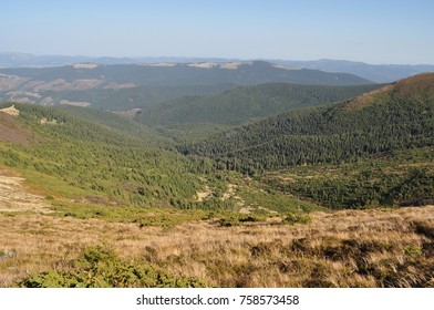 Carpathian Mountains Clouds Forest Hoverla. Ukraine - Shutterstock ID 758573458