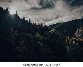 Carpathian Mountains Romania At Sunset